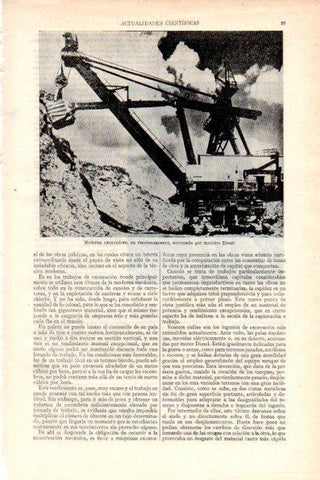 LAMINA V26421: Excavadora con motor diesel