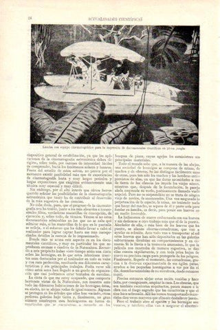 LAMINA V26416: Lancha con equipo cinematografico