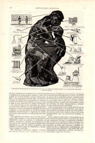 LAMINA V26415: Comparacion organos del cuerpo humano con maquinas