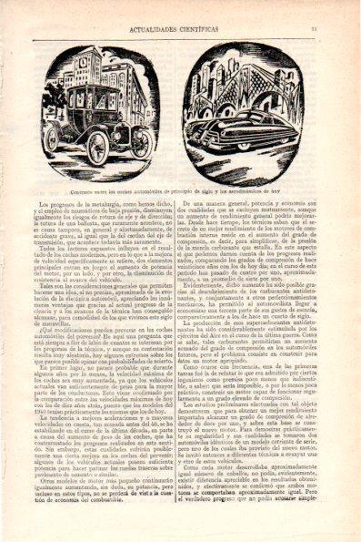 LAMINA V26411: Coche principio siglo XX y coche aerodinamico