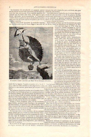 LAMINA V26410: Hombre volador por Restif de la Bretonne