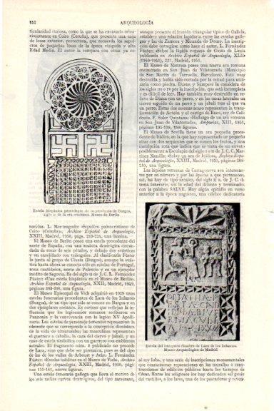LAMINA V26436: Estela del banquete funebre de Lara de los Infantes