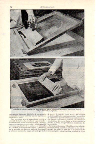 LAMINA V26439: Tecnica de impresión manual