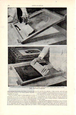 LAMINA V26439: Tecnica de impresión manual