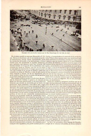 LAMINA V26468: Calle en la revolucion bolchevique en San Petersburgo julio 1917