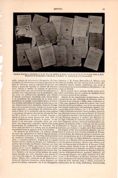 LAMINA V26454: Revistas literarias y cientificas