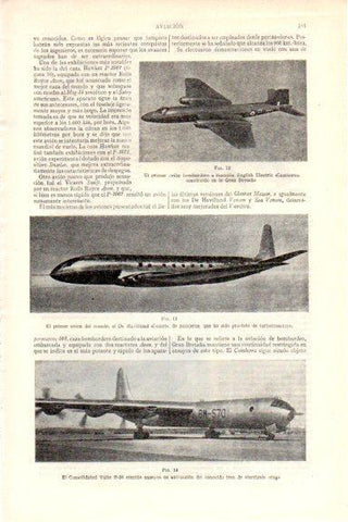 LAMINA V26445: Avion Havilland Comet y Consolidated Vuite B-36