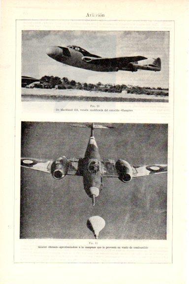 LAMINA V26444: Havilland 113 y Gloster Meteor