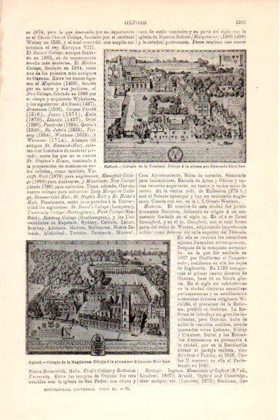 LAMINA V26363: Colegios de la Trinidad y Magdalena en Oxford