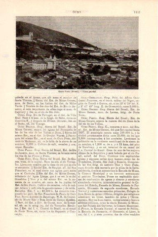LAMINA V26352: Vista parcial de Ouro Preto, Brasil