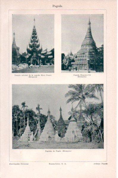 LAMINA V26396: Pagodas en Birmania