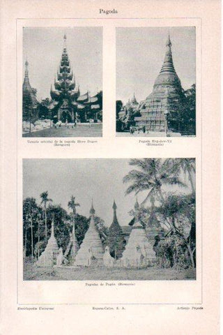 LAMINA V26396: Pagodas en Birmania