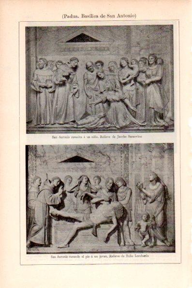 LAMINA V26390: Relieves de la Basilica de San Antonio, Padua