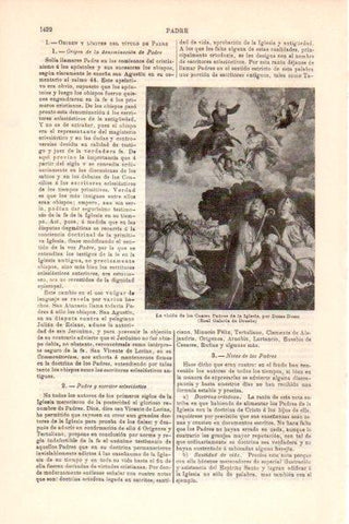 LAMINA V26388: Vision de los Cuatro Padres de la Iglesia por D. Dossi