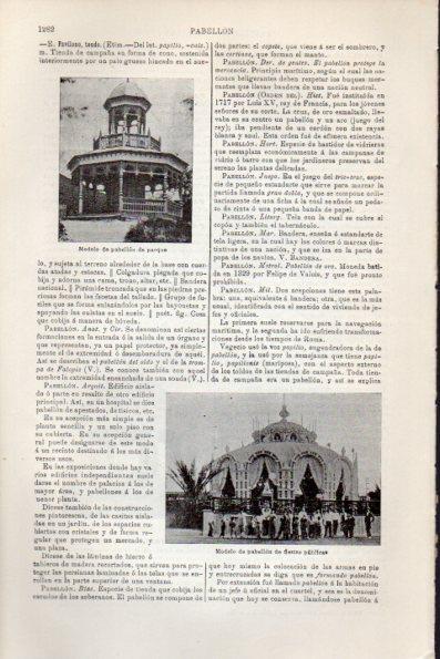 LAMINA V26372: Modelo de pabellon de parque