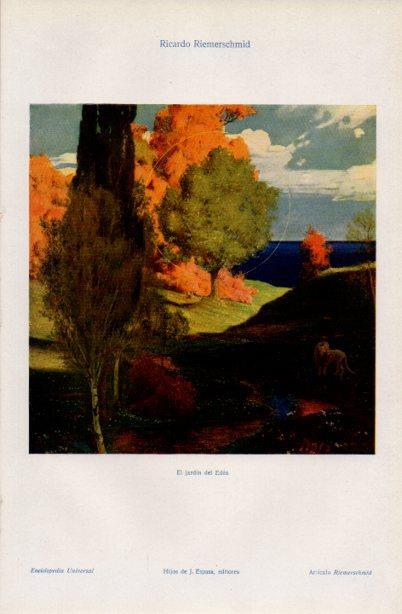 LAMINA V26560: El jardin del Eden por R. Riemerschmid