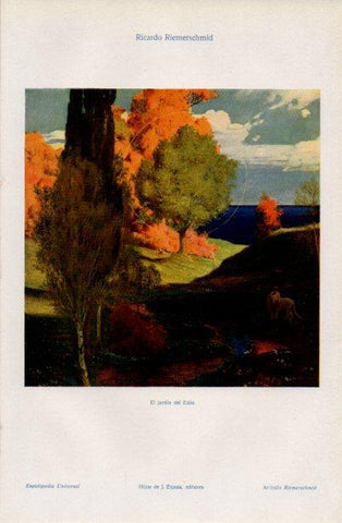 LAMINA V26560: El jardin del Eden por R. Riemerschmid
