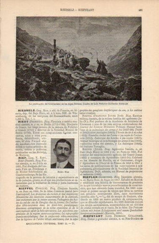 LAMINA V26551: La predicacion del Cristianismo en los Alpes Reticos por L. F. Guillermo Riefstaht
