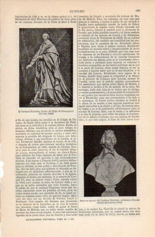 LAMINA V26544: Busto del Cardenal Richelieu atribuido a Bernini