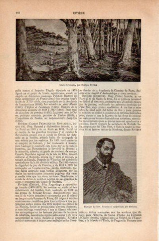 LAMINA V26578: Claro de bosque por Enrique Riviere