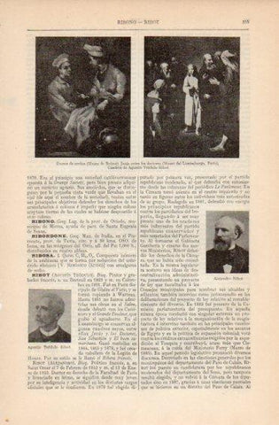 LAMINA V26535: Escena de cocina y Jesus entre los doctores por A.Teodulo Ribot