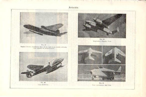 LAMINA V26489: Bombardero Tupolev Tu-2 y caza Bell X-5
