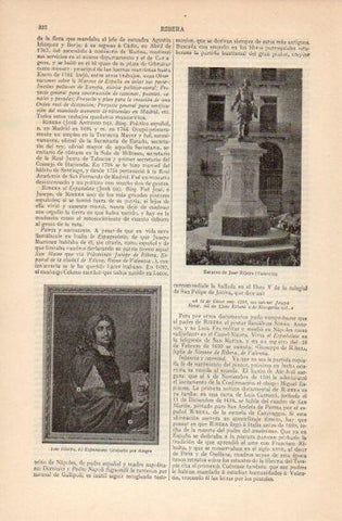 LAMINA V26527: Estatua de Jose Ribera en Valencia