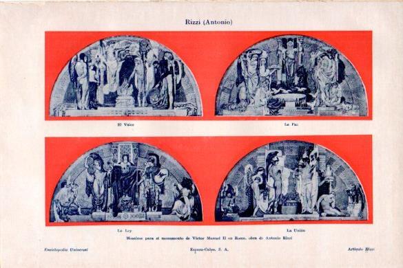 LAMINA V26504: Mosaicos del monumento de Victor Manuel II en Roma