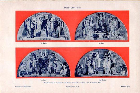 LAMINA V26504: Mosaicos del monumento de Victor Manuel II en Roma