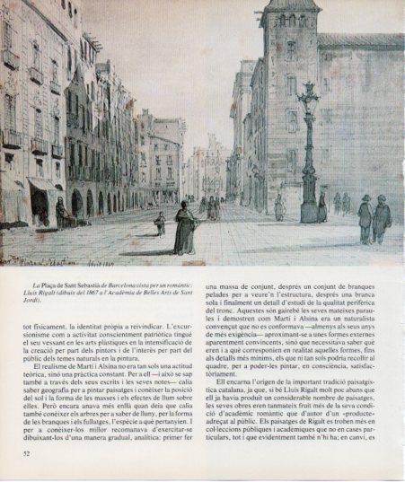 LAMINA V27115: La Plaça de Sant Sebastia per Lluis Rigalt