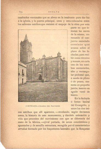 LAMINA V27084: Huelva. Iglesia del Salvador en Cortegana
