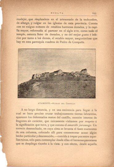 LAMINA V27082: Huelva. Ruinas del castillo de Ayamonte