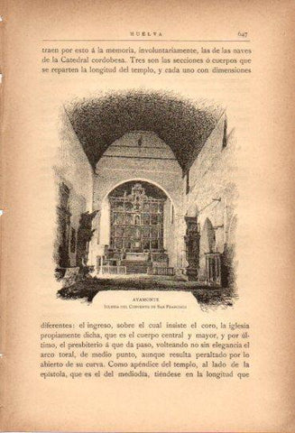 LAMINA V27079: Huelva. Iglesia del Convento de San Francisco en Ayamonte