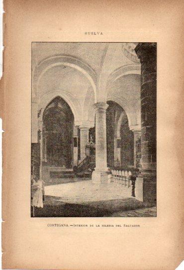 LAMINA V27085: Huelva. Interior iglesia del Salvador en Cortegana