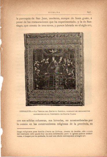 LAMINA V27075: Huelva. La Venida del Espiritu Santo en Convento de Santa Clara en Gibraleon