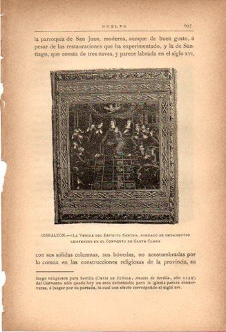 LAMINA V27075: Huelva. La Venida del Espiritu Santo en Convento de Santa Clara en Gibraleon