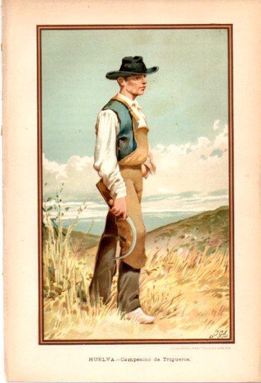 LAMINA V27072: Huelva. Campesino de Trigueros