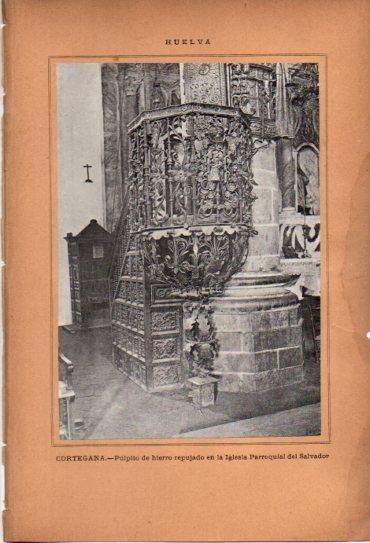 LAMINA V27086: Huelva. Pulpito de la iglesia del Salvador en Cortegana
