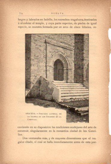 LAMINA V27095: Huelva. Portada de la iglesia de los Dolores en Aracena