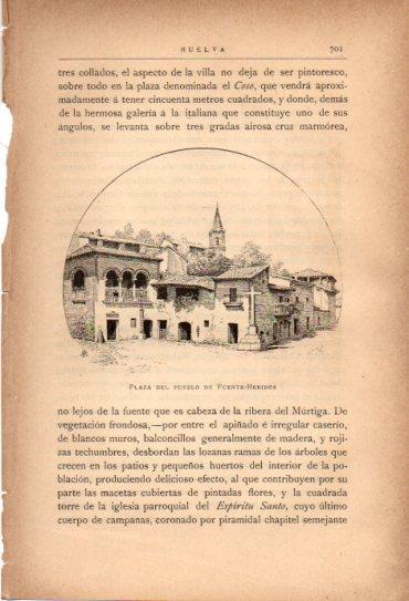 LAMINA V27089: Huelva. Plaza de Fuenteheridos