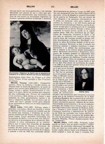 LAMINA V26920: Madonna por Bellini y Andres Bello