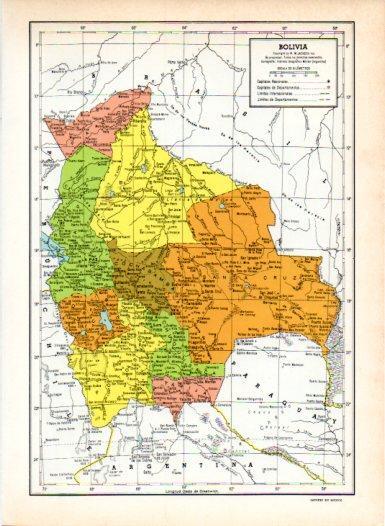 LAMINA V26960: Mapa de Bolivia