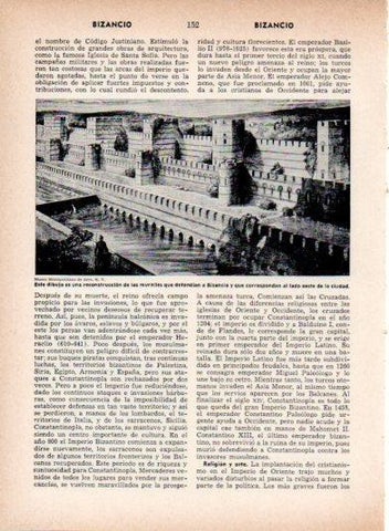 LAMINA V26945: Reconstruccion de las murallas que defendian Bizancio