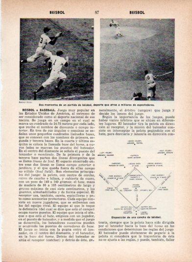 LAMINA V26912: Disposicion de una cancha de beisbol 