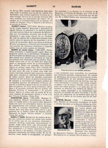 LAMINA V26898: Barriles en una bodega austriaca y Eduardo Barrios