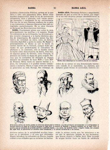 LAMINA V26893: Estilos de barba en diversas epocas