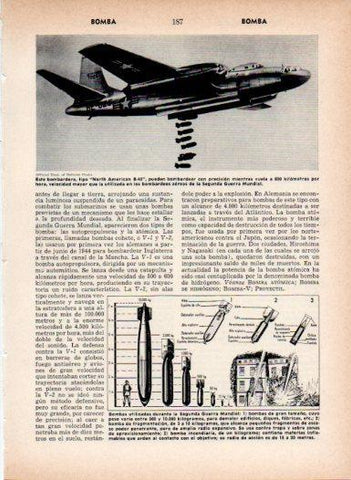 LAMINA V26964: Bombas utilizadas en la Segunda Guerra Mundial