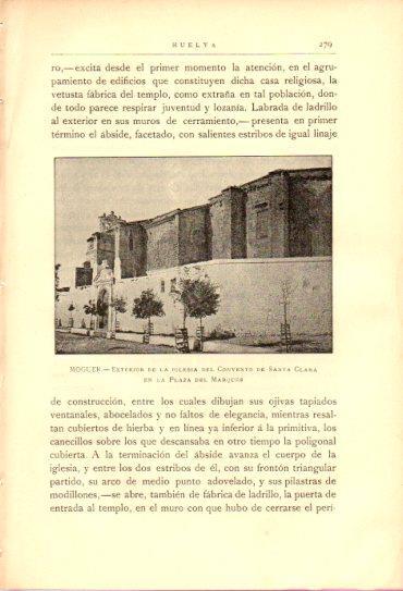 LAMINA V27035: Huelva. Iglesia del convento de Santa Clara en Moguer