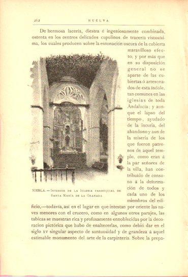 LAMINA V27032: Huelva. Interior iglesia de Santa Maria de la Granada en Niebla