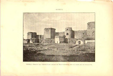 LAMINA V27028: Huelva. Castillo del duque de Medinasidonia en Niebla